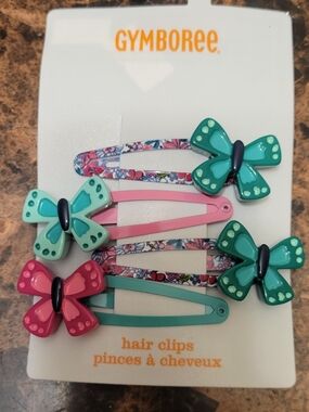 Gymboree Butterfly Snap Hair Clips in Pink, Teal, Mint Nwt
